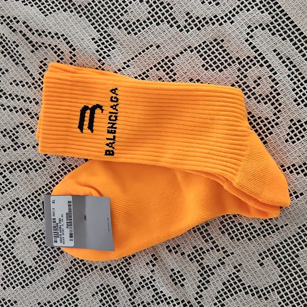 Balenciaga Orange Socks for Men - Picture 3 of 3
